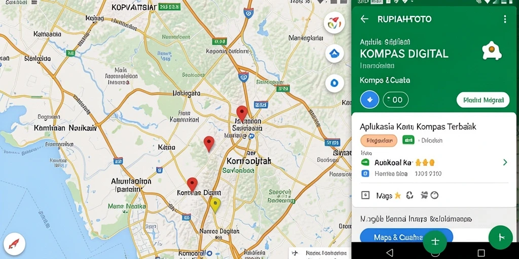 Antarmuka RUPIAHTOTO menampilkan kompas digital yang akurat dan menarik.